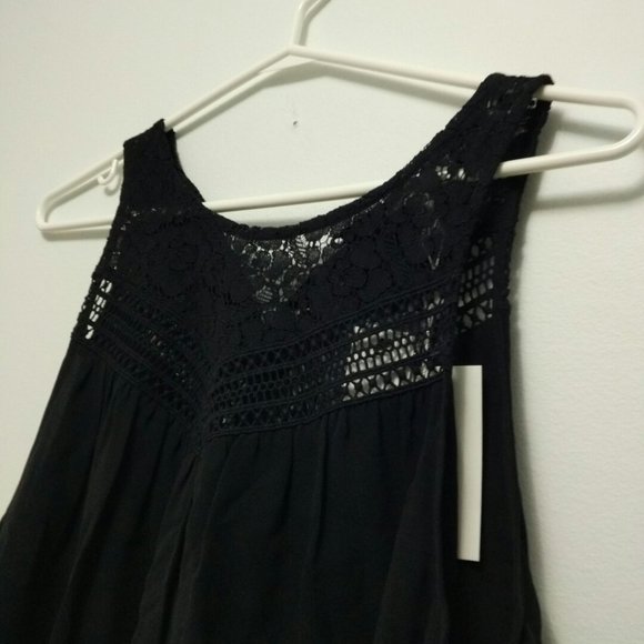 JOIE SILK Solara Lace Yoke Sleeveless Top M - Picture 3 of 8
